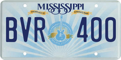 MS license plate BVR400