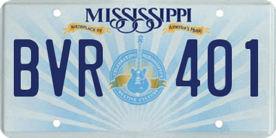 MS license plate BVR401