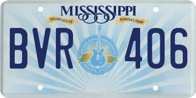 MS license plate BVR406
