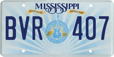 MS license plate BVR407