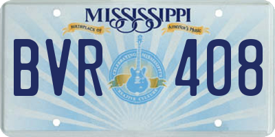 MS license plate BVR408