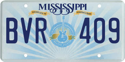 MS license plate BVR409