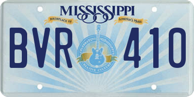 MS license plate BVR410
