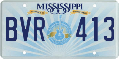 MS license plate BVR413