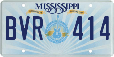 MS license plate BVR414