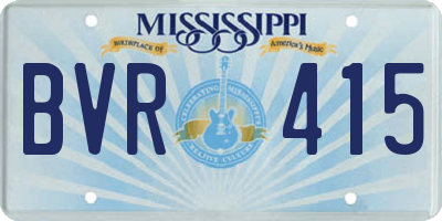 MS license plate BVR415