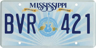MS license plate BVR421
