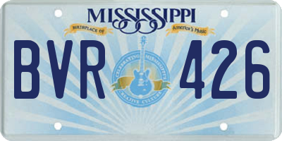 MS license plate BVR426