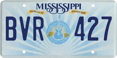MS license plate BVR427