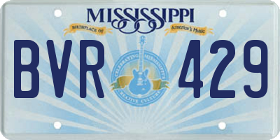 MS license plate BVR429