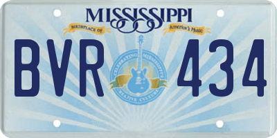 MS license plate BVR434