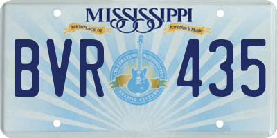 MS license plate BVR435