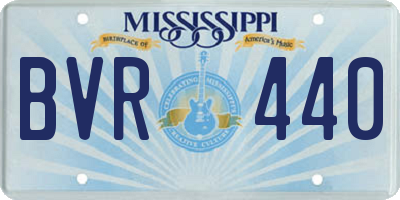 MS license plate BVR440