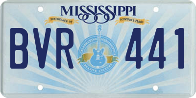 MS license plate BVR441