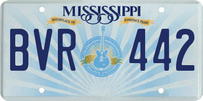 MS license plate BVR442