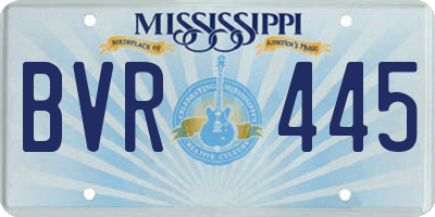MS license plate BVR445