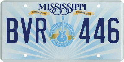 MS license plate BVR446