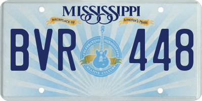 MS license plate BVR448