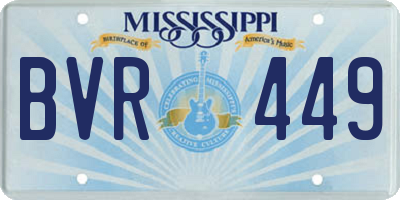 MS license plate BVR449