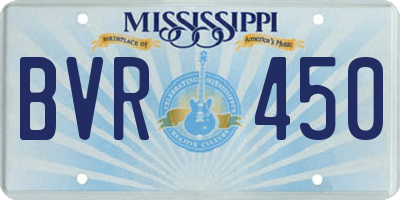 MS license plate BVR450