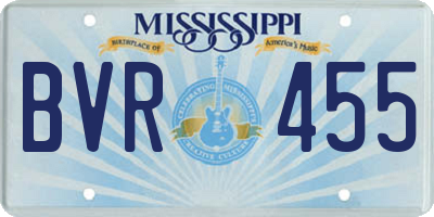 MS license plate BVR455