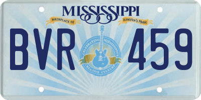 MS license plate BVR459