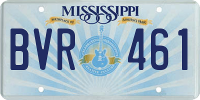MS license plate BVR461