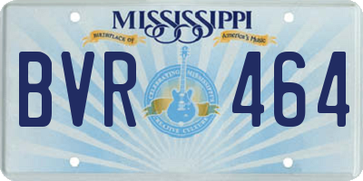 MS license plate BVR464