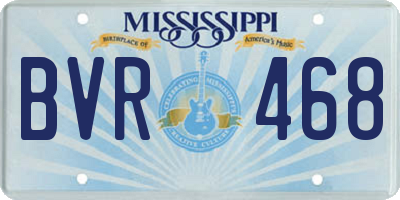 MS license plate BVR468
