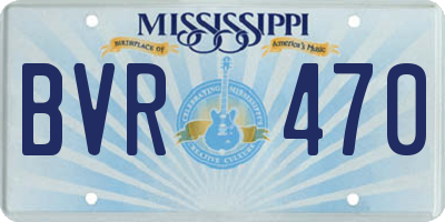 MS license plate BVR470