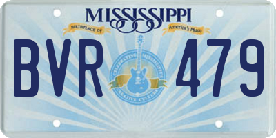 MS license plate BVR479