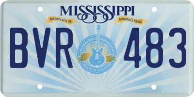 MS license plate BVR483