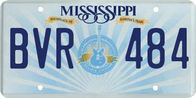 MS license plate BVR484