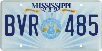 MS license plate BVR485