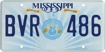 MS license plate BVR486