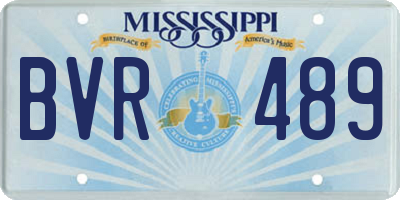 MS license plate BVR489