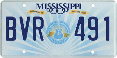 MS license plate BVR491