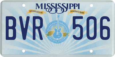 MS license plate BVR506