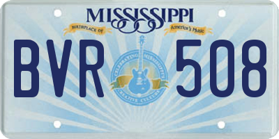 MS license plate BVR508