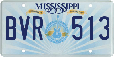 MS license plate BVR513