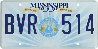 MS license plate BVR514