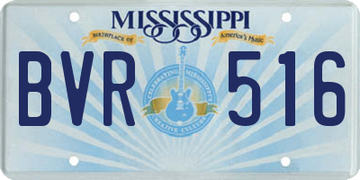 MS license plate BVR516