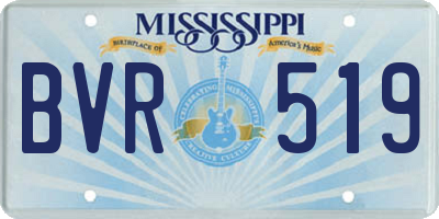 MS license plate BVR519