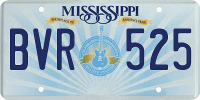 MS license plate BVR525