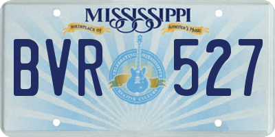 MS license plate BVR527