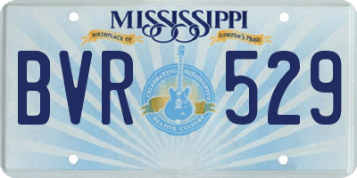 MS license plate BVR529