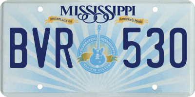 MS license plate BVR530