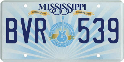 MS license plate BVR539