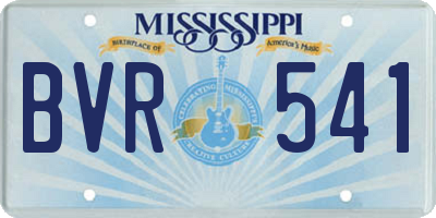MS license plate BVR541