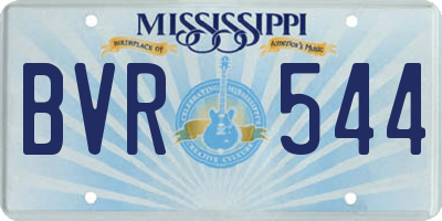 MS license plate BVR544